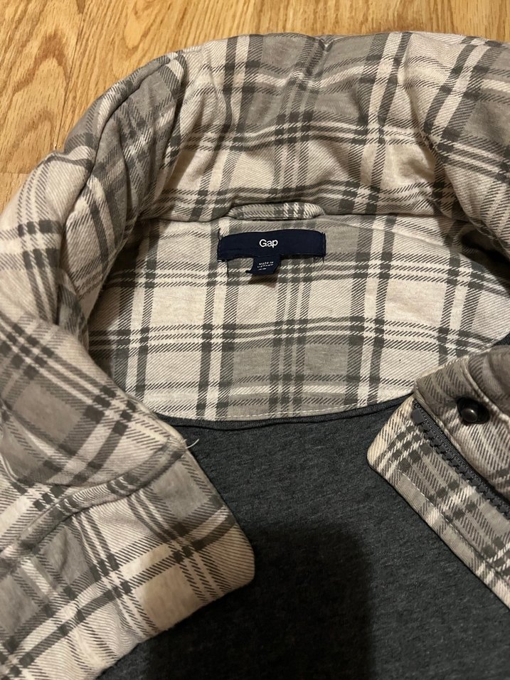 Düğmeli Gri Kareli Kadın Yelek - Görsel 2