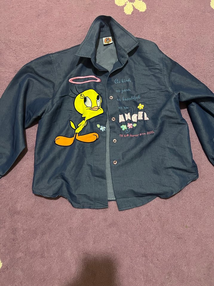 Kız Çocuk Uzun Kollu Denim Gömlek - Görsel 2