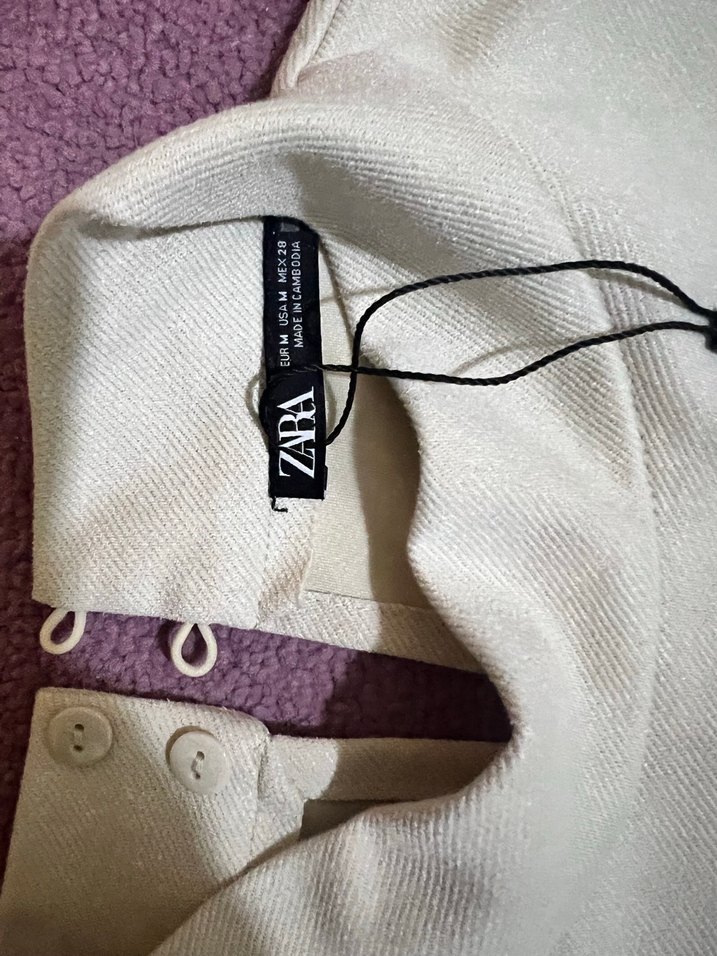 Beyaz Yarım Kollu Yüksek Yaka Kadın Elbise - Görsel 4