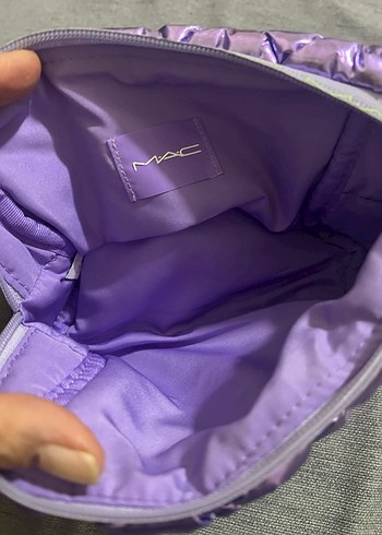 Parlak Mor Kadın Makyaj Çantası - Görsel 4