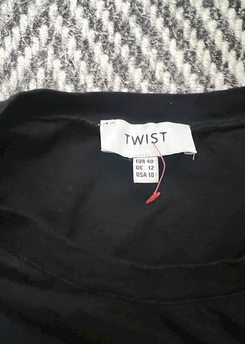 Twist Gri Çizgili Uzun Kollu Kadın Gömlek elbise
