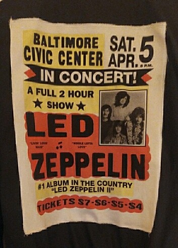 kapüşonlu led zeppelin baskılı ceket