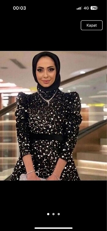 Diğer Betül Saday Payetli Diva Abiye