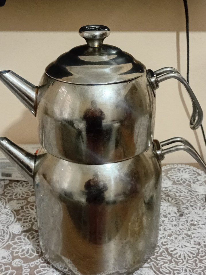 Parlak Bordo Çaydanlık Seti - Görsel 2