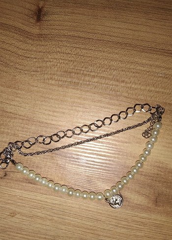 Beden beyaz Renk Vintage Bohem Zincir Detaylı Kadın Kolye