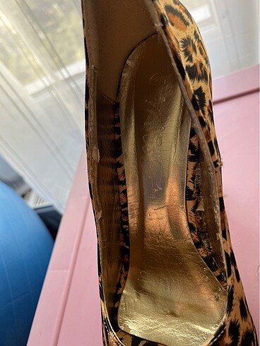 37 Beden Leopar platform ayakkabı