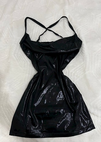 m Beden siyah Renk Siyah Drapeli Strappy Midi Gotik Elbise