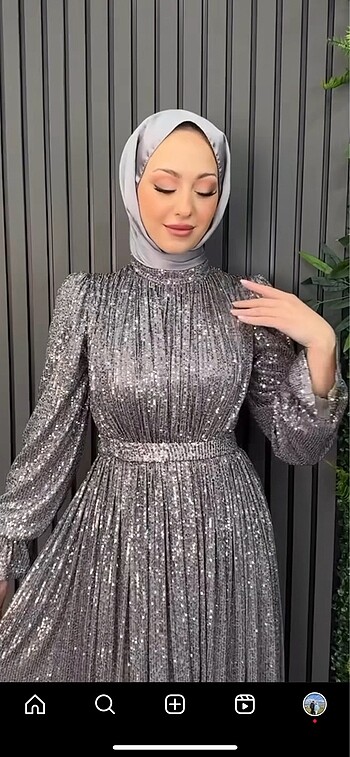 Fatma kılıç butik parıltılı elbise