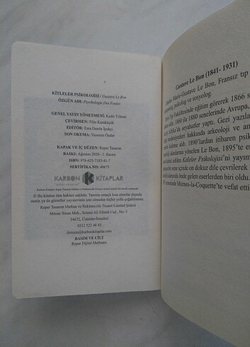 KİTLELER PSİKOLOJİSİ - Gustave Le Bon