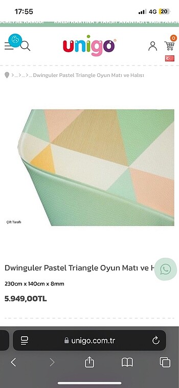 Diğer Dwinguler Pastel Triangle Oyun Matı