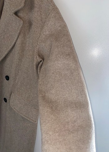 Zara oversize Bej çift düğmeli kaban - Görsel 3