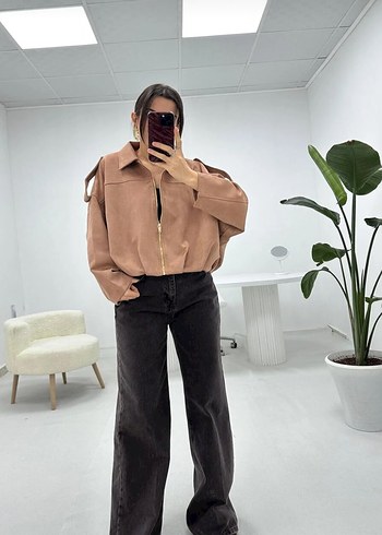 Bej Süet Ceket - Görsel 2