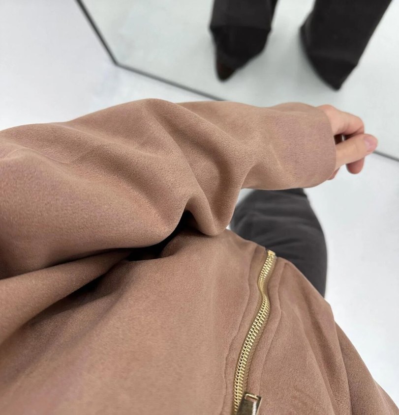 Bej Süet Ceket - Görsel 4