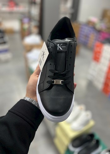 Siyah Parlak CK Velcro Spor Ayakkabı - Görsel 2