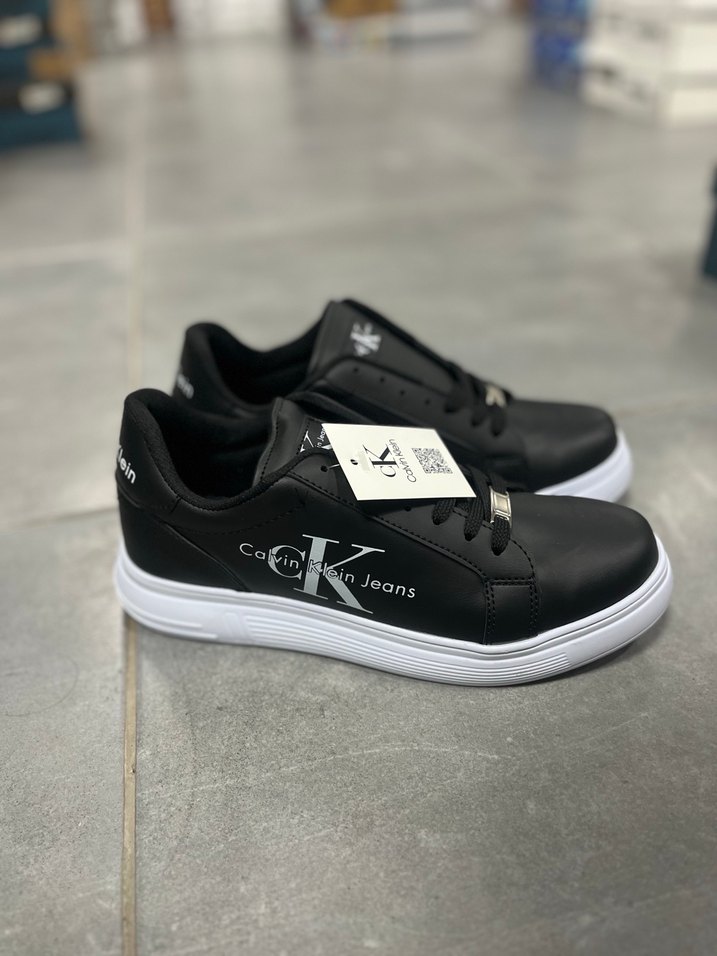 Siyah Parlak CK Velcro Spor Ayakkabı - Görsel 4