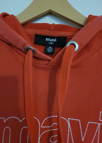 Mavi Kırmızı Kapüşonlu Sweatshirt - Görsel 3