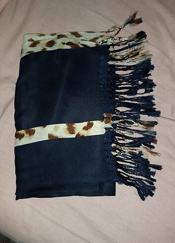 Diğer Lacivert leopar desenli şal