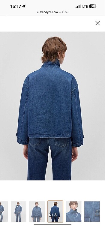 s Beden MAVİ KOT CEKET Oversize
