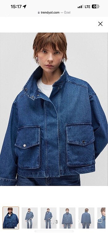 MAVİ KOT CEKET Oversize