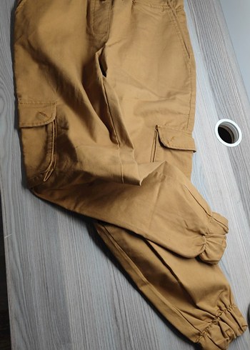 Bej Loose Fit  Kadın Kargo Pantolon - Görsel 3