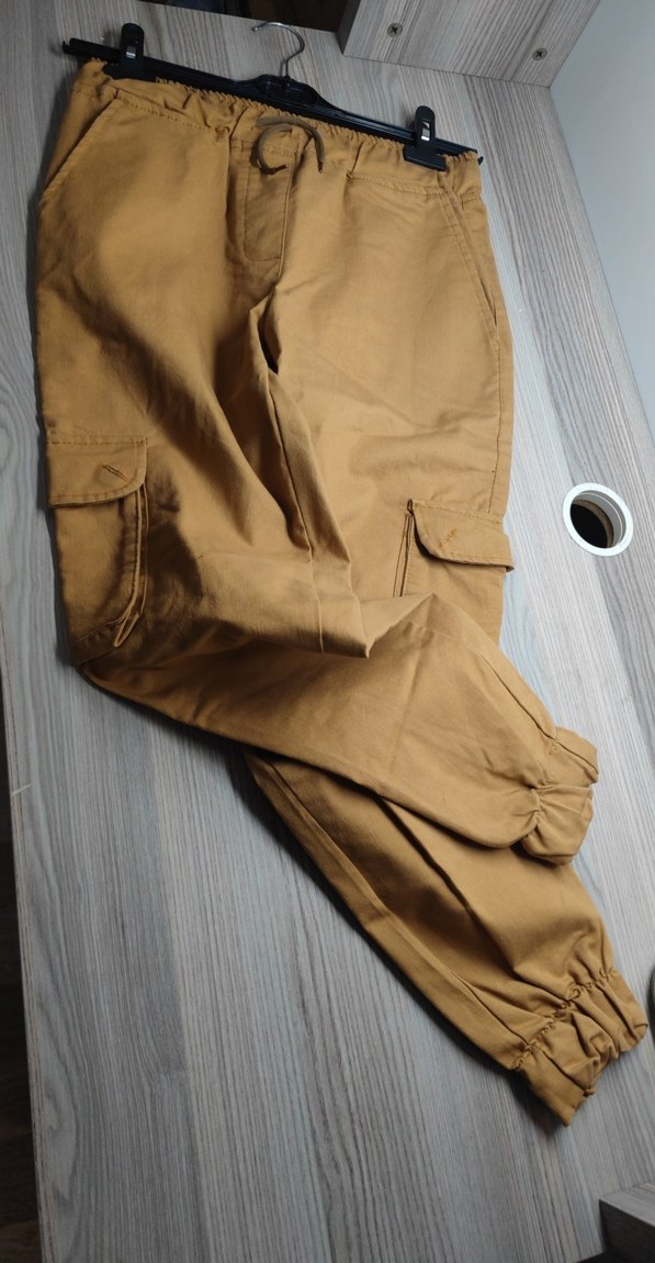 Bej Loose Fit  Kadın Kargo Pantolon - Görsel 3