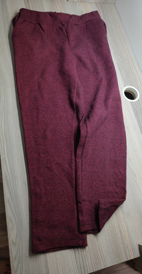 Bordo Kadın sentetik kumaş Pantolon - Görsel 3