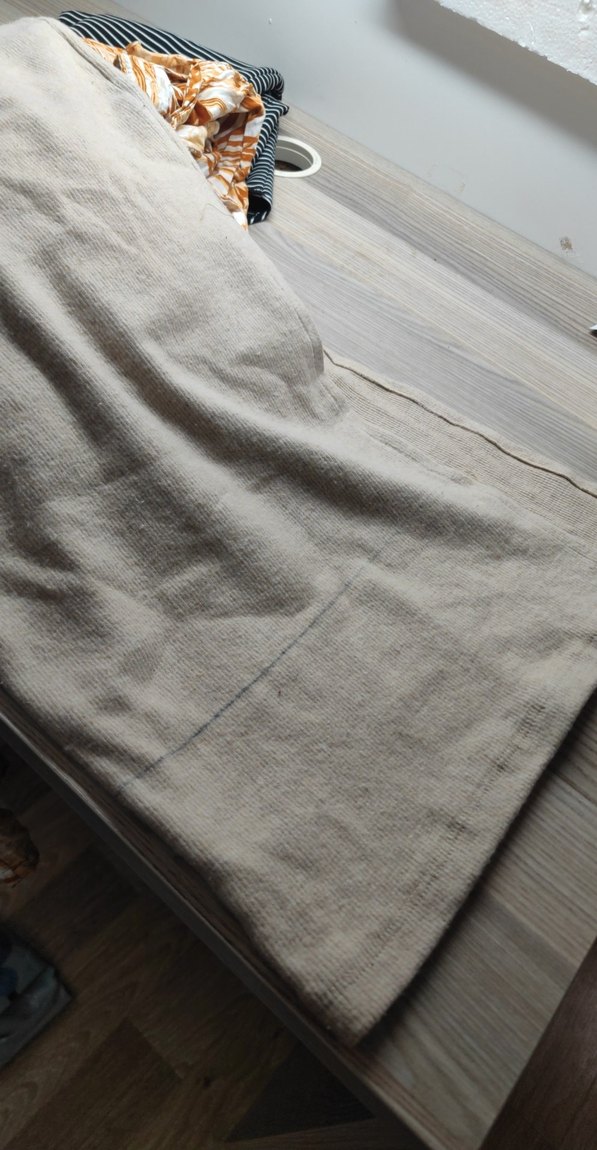 Bej Kadın Triko İki Yandan Yırtmaçlı Etek - Görsel 3