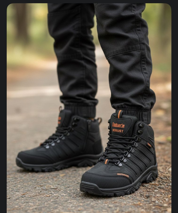 Erkek Kamuflaj Siyah Outdoor Ayakkabı - Görsel 2