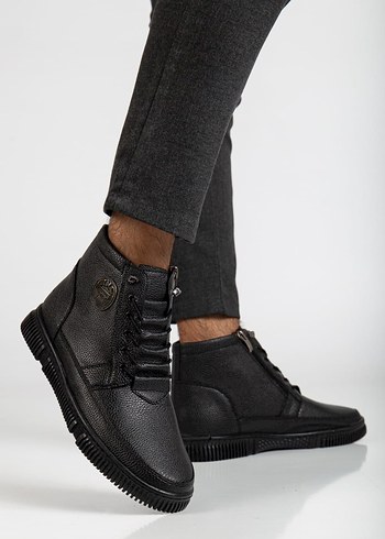 erkek siyah  Bot su geçirmez 1.sınıf malzeme magaza ürünüdür - Görsel 4