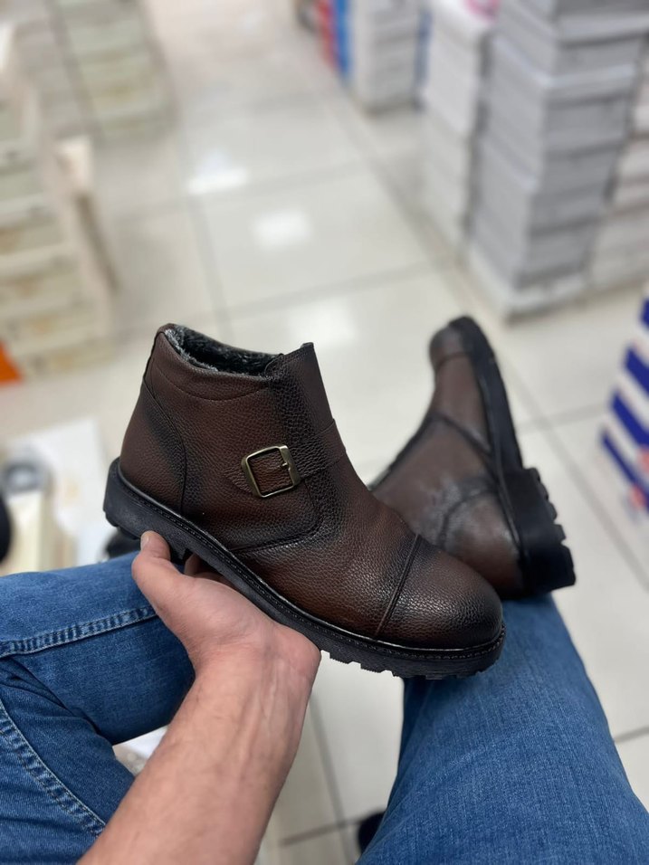 kahverengi Erkek Bot içi kürklü - Görsel 3