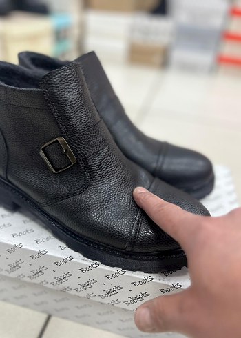Erkek Siyah tokalı bot içi kürklü - Görsel 4