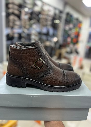 kahverengi Erkek Bot içi kürklü - Görsel 6