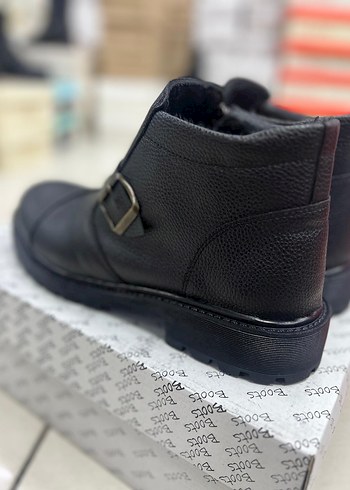 Erkek Siyah tokalı bot içi kürklü - Görsel 5