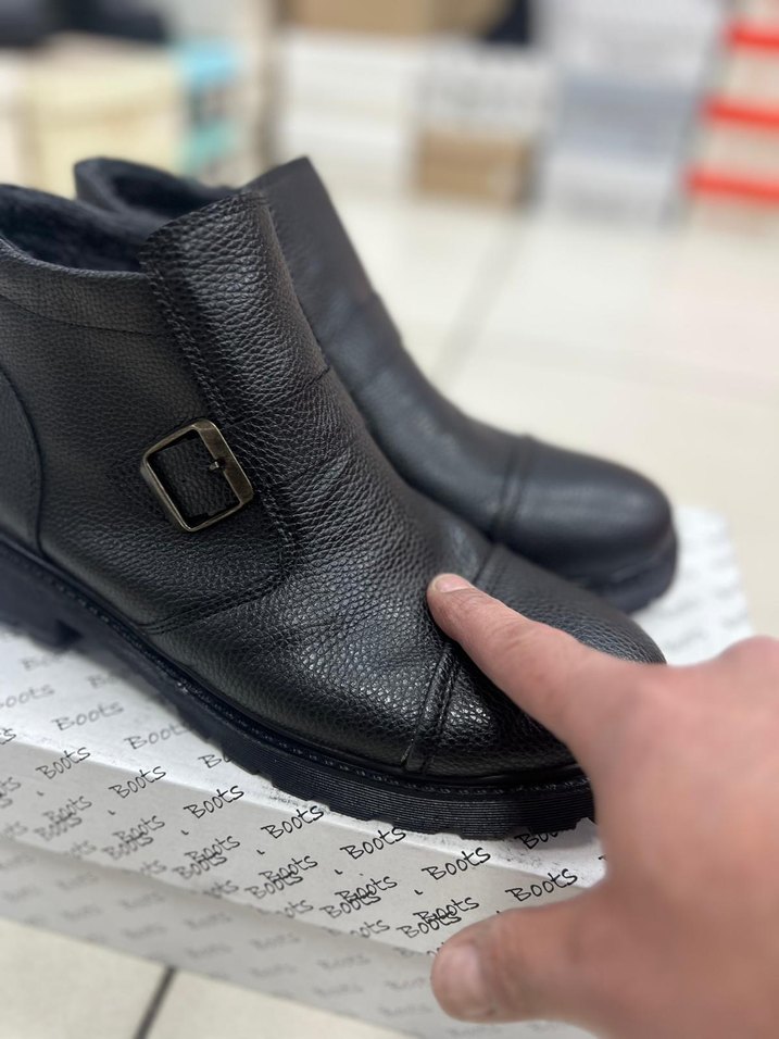 Erkek Siyah tokalı bot içi kürklü - Görsel 3