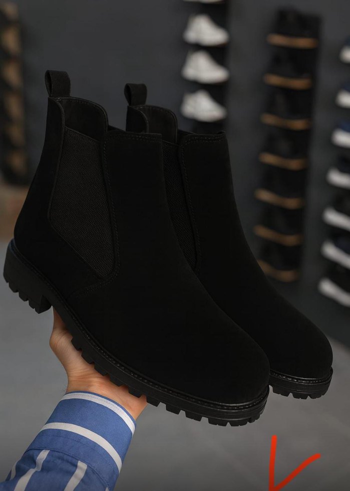 Siyah Süet Erkek Botlar Tokalı - Görsel 2