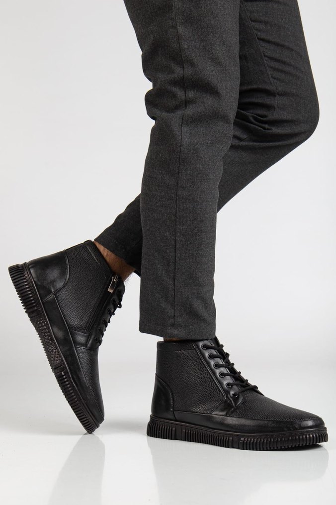 erkek siyah  Bot su geçirmez 1.sınıf malzeme magaza ürünüdür - Görsel 2