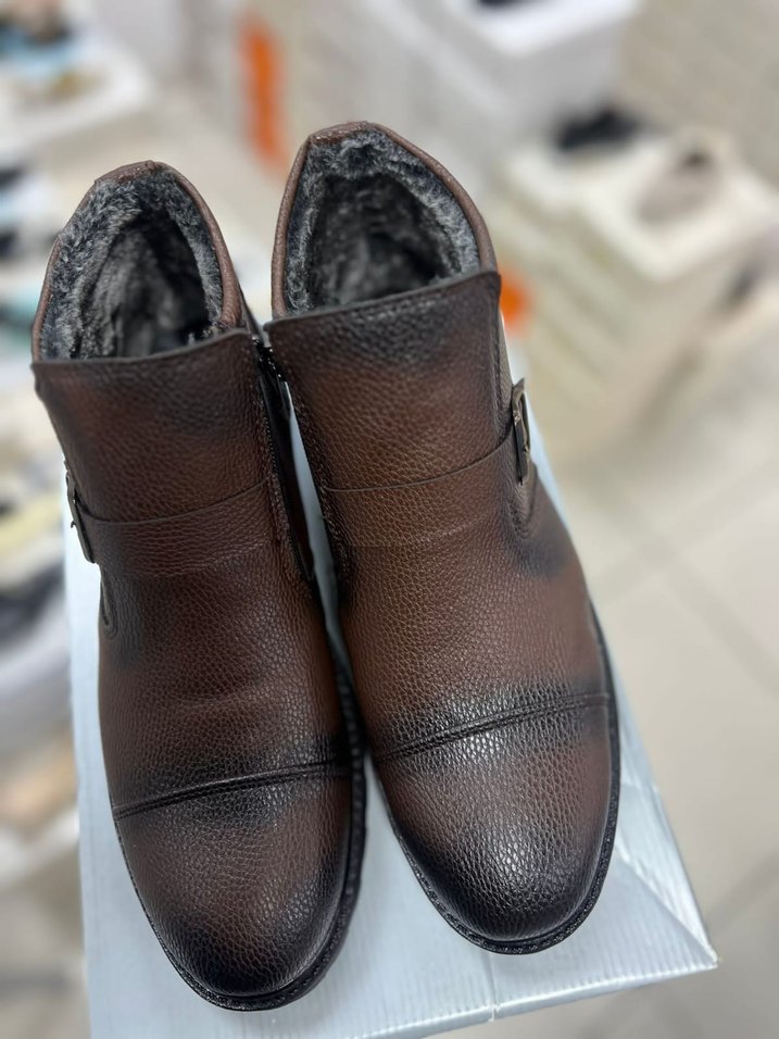 kahverengi Erkek Bot içi kürklü - Görsel 4