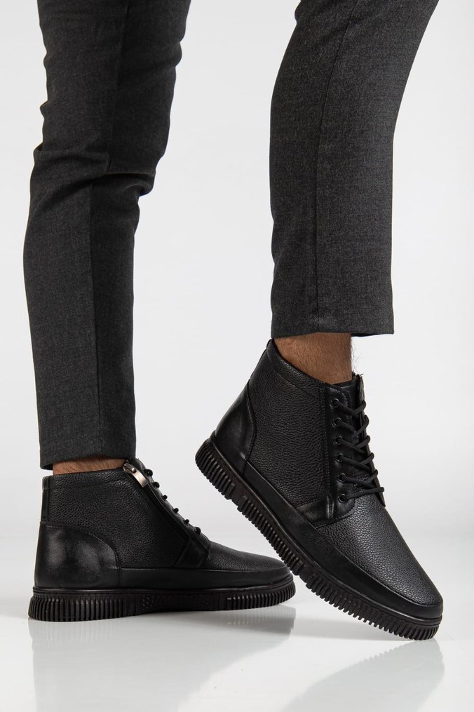 erkek siyah  Bot su geçirmez 1.sınıf malzeme magaza ürünüdür - Görsel 2