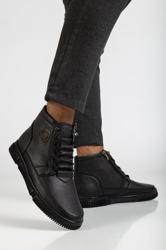 erkek siyah  Bot su geçirmez 1.sınıf malzeme magaza ürünüdür - Görsel 4