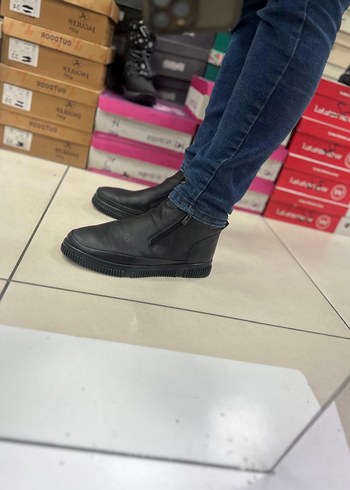 çift Fermuarlı Siyah Erkek Günlük Bot içi kürklü - Görsel 3