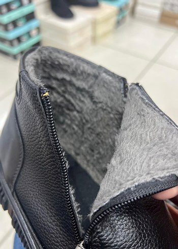 Erkek Siyah tokalı bot içi kürklü - Görsel 4