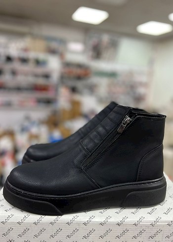 Fermuarlı Siyah Erkek Kauçuk Bot - Görsel 3