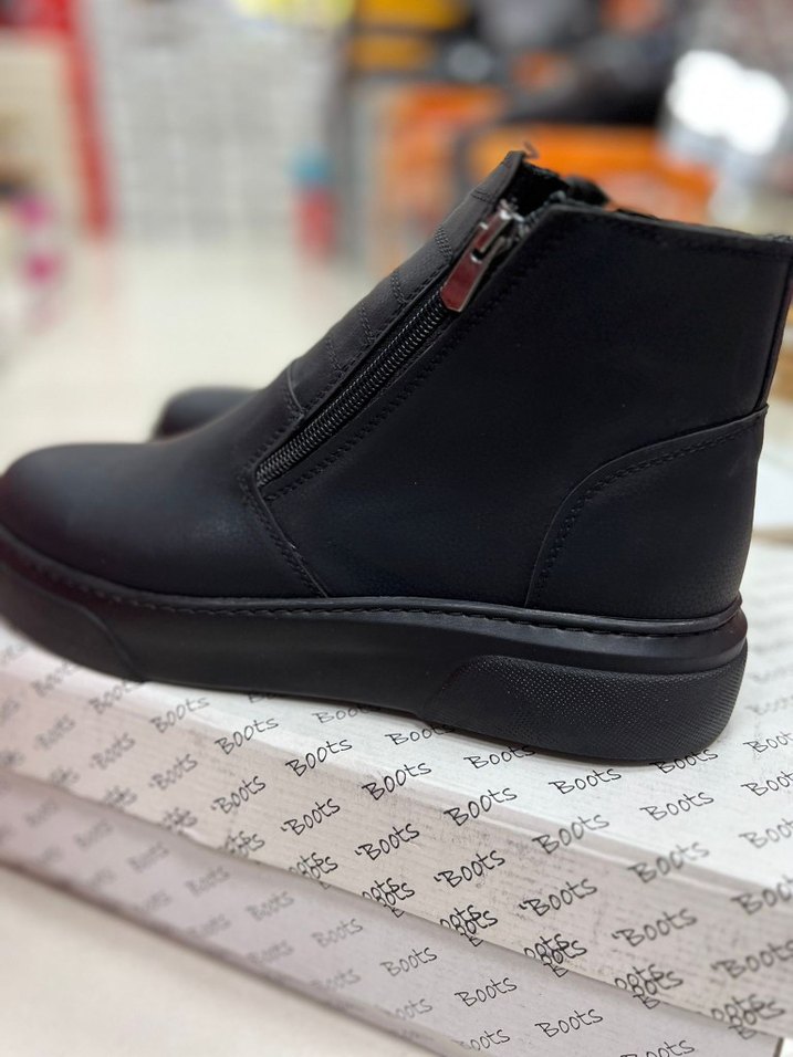 Fermuarlı Siyah Erkek Kauçuk Bot - Görsel 4