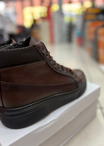 Kahverengi Bağcıklı Erkek Street Style Bot - Görsel 2