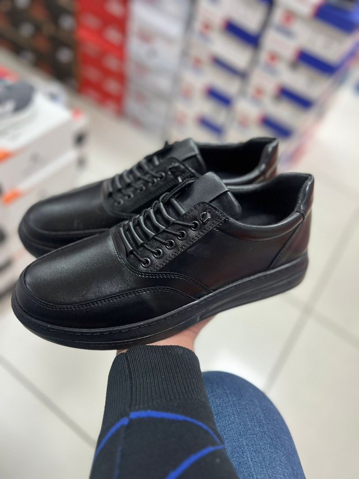 Siyah Erkek Günlük Bağcıklı Ayakkabı - Görsel 4