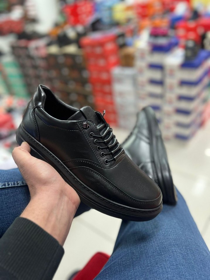 Siyah Bağcıklı Erkek Günlük Ayakkabı - Görsel 3
