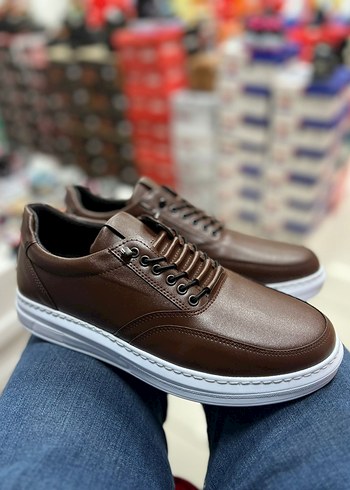 Kahverengi Parlak Bağcıklı Erkek Spor Ayakkabı - Görsel 4