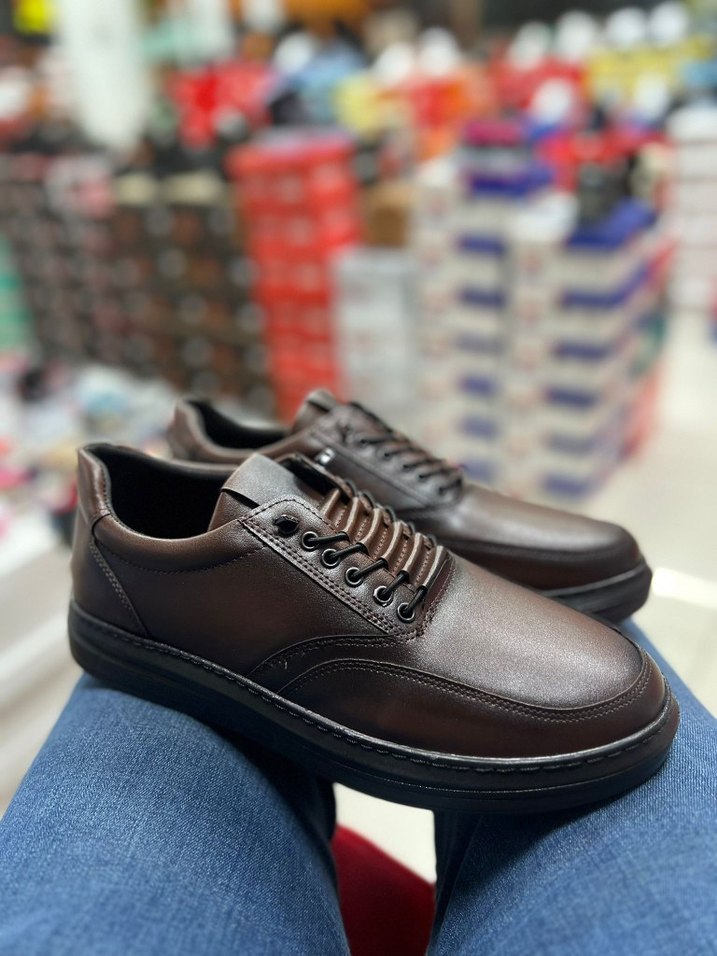 Koyu Kahverengi Bağcıklı Erkek Günlük Ayakkabı - Görsel 3