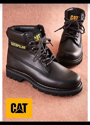 Orjinal Cat Bot Hakiki deri ortapedik taban Sadece GARANTİSİ ve 