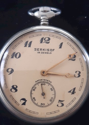 Bej Vintage Serkisof Cep Saati